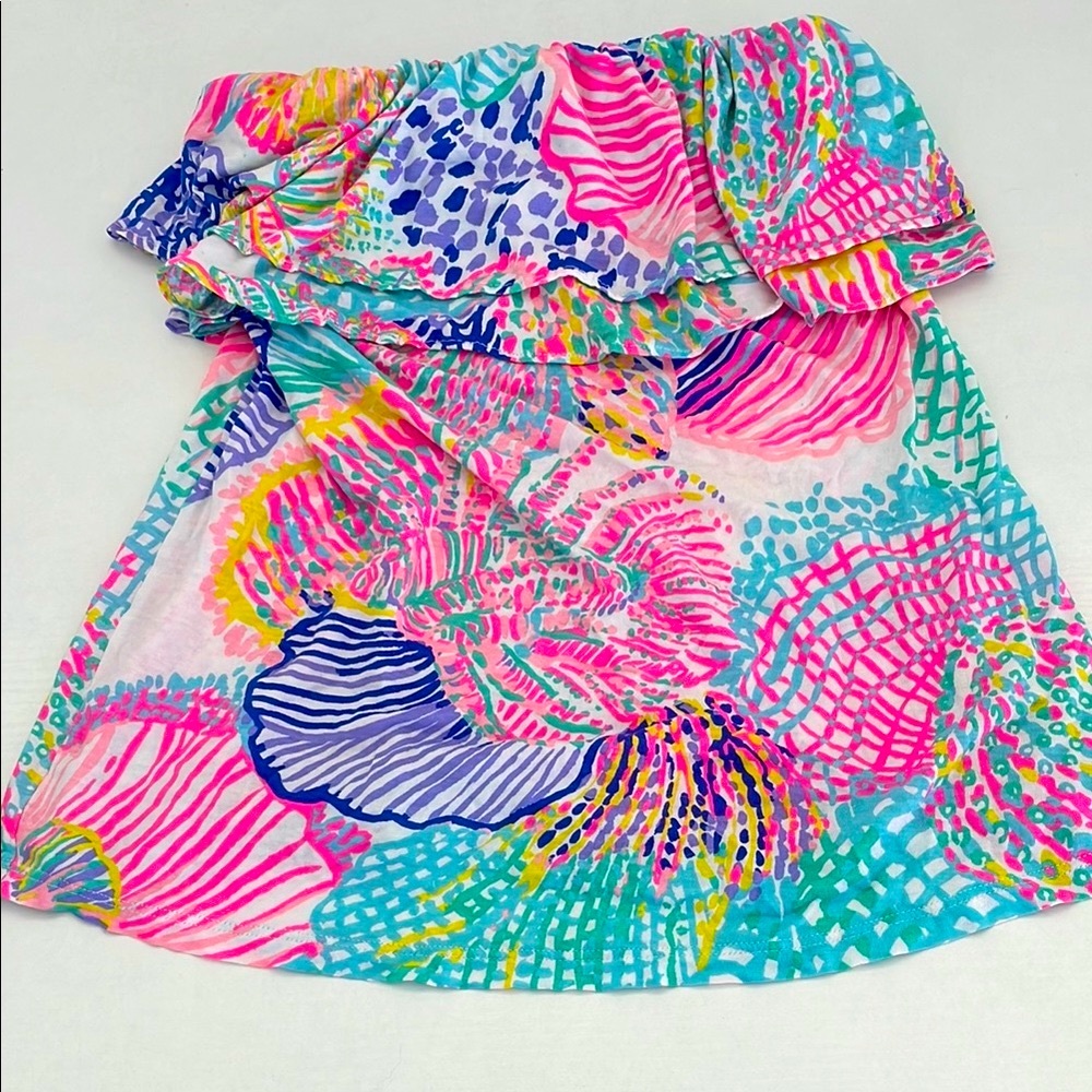 Lilly Pulitzer Multicolor Strapless Blouse